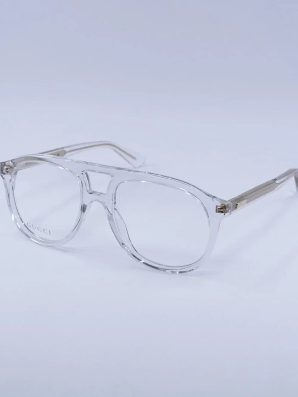 Gucci GG1320O 003 Eyeglasses Transparent 54mm Aviator Frame
